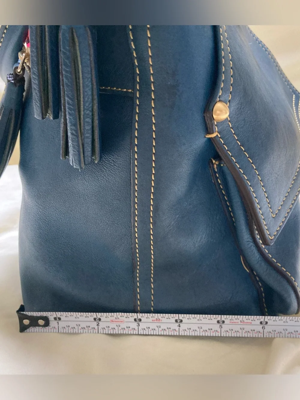 Dooney & Burke leather florentine clayton satchel teal